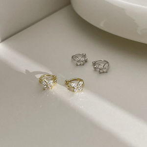 S925 Sterling Silver Butterfly Ear Cuff No Piercing Womens 2024 New Simple Luxury Minimalist Design Fashion Jewelry Ear Decor