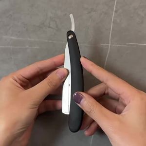 MenS Shaver Straight Edge Barber Razor Knives Manual Beard Shaving And Care Replaceable Blades Shavette Gift For Men