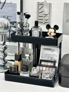 Acrylic Cosmetic Storage Box Large Capacity Vanity Desk Skincare Products Organizer Tray Entrance Way Arrangement Basket