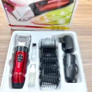 PCS Tông đơ cắt tóc CS02 - Tông đơ gia đình 2 pin 4V 800mAh đèn LED lưỡi điều chỉnh 0.8-2mm thời gian sử dụng 120 phút chất lượng cao an toàn dễ sử dụng