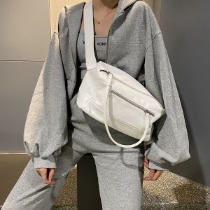 Hualong Fashion New Women Bag Large Capacity Large Shoulder Bag Minimalist Solid Color Crossbody Bag Soft Leather PU Trendy Gym Bag