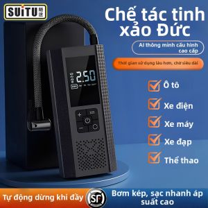 Máy Bơm Lốp Xe Hơi Không Dây Cao Áp Có Đồng Hồ Đo Áp Suất