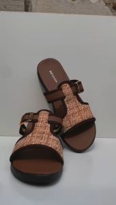 Promo Sandal Wanita Terbaru Rajut Korean Style Cokelat Empuk Ringan Nyaman Anti Selip