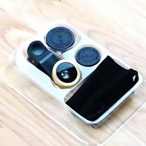 3 In1 Mobile Phone Fisheye Wide-angle Macro with Phone Clip Universal Smartphone Camera Lens Magnifying Glass