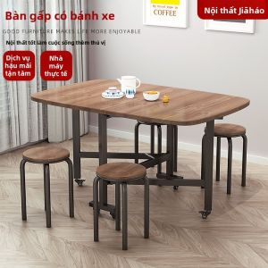 Portable Folding Table and Chair Set With Wheels