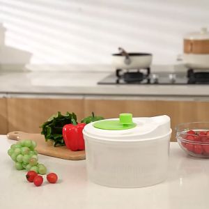 蔬菜脱水器家用沙拉甩干机小型手动厨房洗菜盆水果青菜沥水甩干器#Vegetable Dehydrator Household Salad Spinner Mini Manual Kitchen Vegetable Washing Basin Fruit and Vegetable Water Drainage Dryer