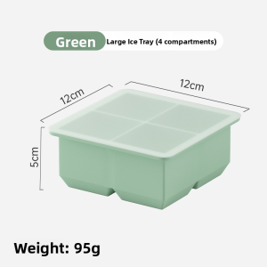MONLEYTA | Large Ice Cube Mold Silicone Ice Tray Square Ice Maker Home Use Food Grade DIY Tool German Big Ice Blocks Flexible Ice Tray