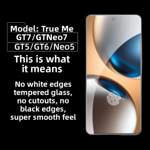 Realme GT7 Tempered Glass Screen Protector Anti-Fingerprint Shockproof No Border Mobile Phone Film GT5 GT6 GTneo7se Neo5