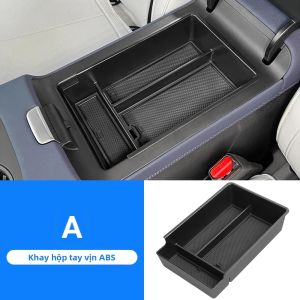 Hộp Đựng Đồ Thảm Chống Trượt Phụ Kiện Nội Thất ABS Cho Xe Xpeng G6 2023-2026 Đặt Ở Khu Vực Tì Tay Trung Tâm.