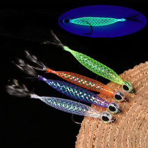 ICERIO 4pcs #4 3D Fish Eyes Mylar Minnow Flies Flash Tube Artificial Lifelike Bass Trout Steelhead Salmon Fishing Lures