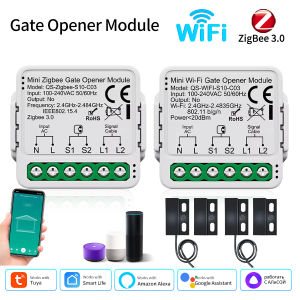 Tuya WiFi ZigBee Smart Garage Door Opener Switch Alexa Google Assistant Alice Smart Life APP Remote Control Gate Opener Module