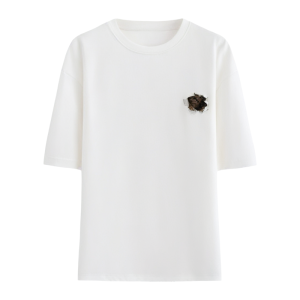 HetingHOME | เสื้อยืดแขนสั้นหลวมๆ สำหรับผู้ชาย Hetinghome ฤดูร้อนปี 2024 เสื้อคอกลมลายสัตว์ ทรงหลวม ใส่สบาย ผ้าฝ้าย 100%