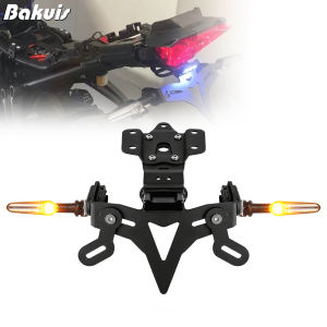 Giá Đỡ Biển Số Xe Máy Có Đèn LED Báo Rẽ Cho Yamaha MT07/MT10 Kawasaki Z750/Z800 BMW R1200 - Phụ Kiện Đa Năng