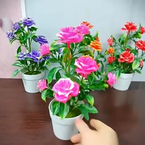 1Pc Artificial Rose Flower Photograph Prop Wedding Party Home Table Bonsai Decoration
