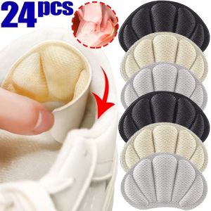 แผ่นรองส้นเท้าฟองน้ำเนื้อนุ่มยืดหยุ่น24ชิ้นแผ่นบรรเทาอาการปวดแผ่นทนต่อการสึกหรอสติกเกอร์ส้นเท้าที่แข็งแกร่งแทรกรองเท้าเบาะป้องกันเท้า