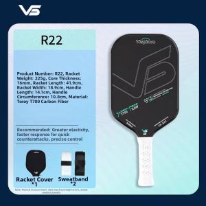Vispinvo | Professional Carbon Fiber T700 Pickleball Paddle Lightweight Optimized Design Certified High Performance Paddle for Training and Competition