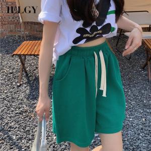 IELGY Quần Đùi Thể Thao Dây Rút Cạp Cao Dễ Phối Đồ Rộng Rãi Cho Nữ