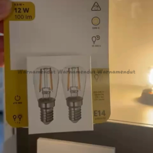 Bohlam Lampu Led E14 100 Lumen Kaca Bening Cahaya Putih Hangat Isi 2pcs WMO IK9333