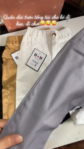Quần KAKI dài cao cấp dễ phối đồ phù hợp đi học đi chơi cho bé trai 8-30kg