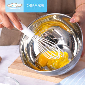 CHEFMADE Cinnamoroll 10-Inch Whisk with Non-slip Handle Non-stick Stainless Steel Egg Beater FDA Approved for Kitchen Baking Mixing CL5007