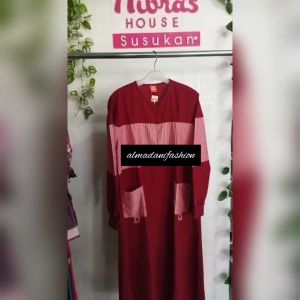 NB A16 GAMIS MAROON DRESS MURAH NIBRAS