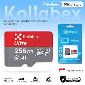 Kollabex Ultra Micro SD32GB/64GB/128GB/256GB/512GB/1TB/2TB Kartu Memori Kelas 10 Micro Sd Extreme hingga 120Mbps for CCTV Switch