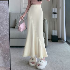 puella | Small-Friendly Matchable Spring Knit Mermaid Pencil Skirt