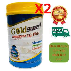 Combo 2 lon sữa bột công thức Goldsure IQ Plus (mỗi lon 900g date 2025 hàng chính hãng) - giúp phát triển trí não và thể chất toàn diện