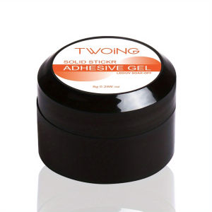 3 Bottles Solid Nail Glue Gel Nail Tips Glue Gel Clear No Wipe Adhesive Rhinestone Gems Glue Transparent Nail Art Gel Varnish