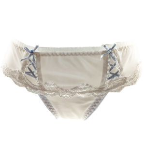 Đồ Lót Hành Tây 4881 Quần Lót Đan Chéo Buộc Dây Đáng Yêu Kiểu Nhật Thoáng Khí Cho Thiếu Nữ Thứ Hai Cho Người Mập Mẫu Mùa Xuân Thoải Mái Trắng