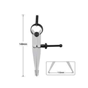 Adjustable Lockable Steel Divider Wing Leather Compass Spacing Gauge Drawing Wire Edge Holder Cattle Leather Tools S/M/L Model