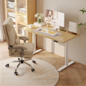 Loctek | Solid Wood Electric Smart Lift Desk