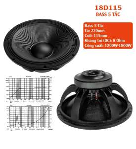 Loa Bass 50 18D115 chuyên sub màng chống nước từ 220 coil 115 (1 cái)