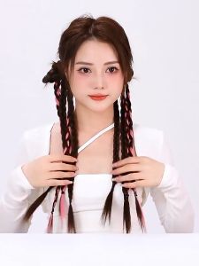 Tóc giả tết thắt bím JQ36 💖FREESHIP💖 tóc tết thắt bính tóc giả thắt bím tóc giả nữ tết bính tóc đuôi sam