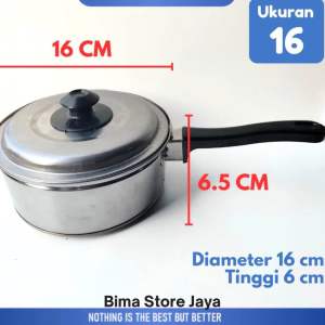PANCI SUSU/PANCI MASAK AIR 16cm TUTUP STAINLES MURAH BISA COD