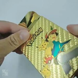 55Pcs Pikachu Foil Emas Kartu / Kotak Buta Kartu Pokemon / Kartu Permainan