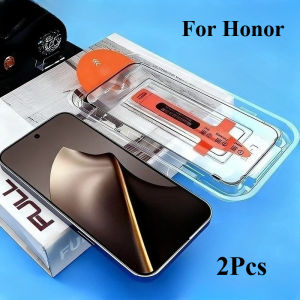 2 Pcs Dust Free Easy Install Glass For Honor X6B X7D 400 Smart Screen Protector Honor X7c X7d  X70 Full Glue Tempered Glass