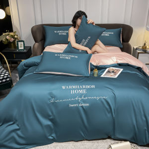 Bộ Đồ Giường Cotton Nguyên Chất Sang Trọng Phong Cách Scandinavia Bộ Ba Món Bộ Bốn Món Quần Lót Giường Đơn Quần Lót Giường Mềm