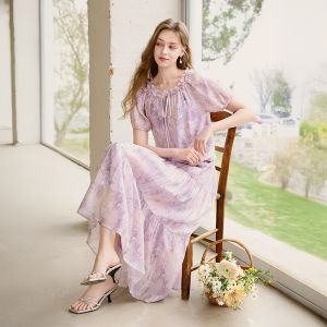 XIANGYING | Summer New Design Charming Floral Print Shirt and Skirt Set