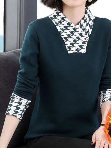 QIAOXIZI | Warm Loose Fitting Autumn Winter Top for Middle-aged Women