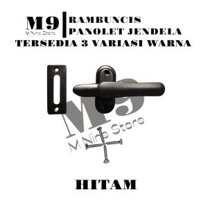Rambuncis/ Panolet Jendela Ukuran Besar 1pcs Warna Hitam Putih dan Silver