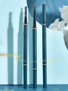 ดินสอเขย่าขนตา 2 หัว ปลายบาง ทนต่อความชื้น ไม่ซีดจาง สีเทา-บล็อก ดินสอเขย่าขนตาธรรมชาติ สำหรับผู้เริ่มต้น ไม่ซีดจาง