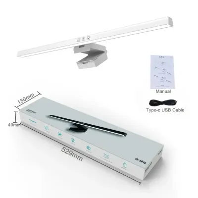 50cm Computer Monitor Light Bar Screen Hanging Lights USB Desk Lamp Stepless Dimming for Eye Protection Book Light Monitor Lamp