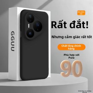 GGUU | Ốp Lưng Điện Thoại Silicone Mềm Cao Cấp cho Huawei Pura 90 Pro Max / 80 có Dây Đeo Bảo Vệ Toàn Diện
