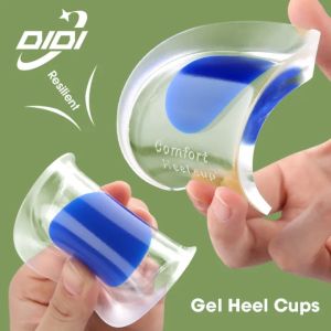 DIDI 1 คู่ซิลิโคนเจลส้นถ้วยรองเท้าแทรกแผ่นเบาะสําหรับ Plantar Fasciitis Heel Spurs Heel Pain Foot Care Tool