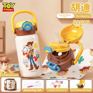 Portable Kids Straw Water Bottle