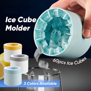 60 Grids Silicone Ice Cube Mold Round Ice Bucket Homemade DIY Refrigerator Freeze Ice Maker