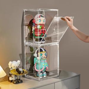 Bubble Monster Molly400 Display Case Large Size Storage Organizer Stand Clear Dustproof Storage Box for Collectible Figures