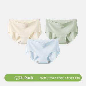 Baisina | Antibacterial Seamless Ice Silk Cotton Crotch Underwear