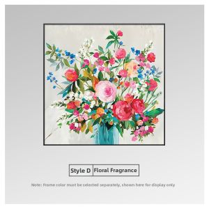 FENGHONGTAO | Minimalist Peony Flower Decorative Painting American Luxury Square